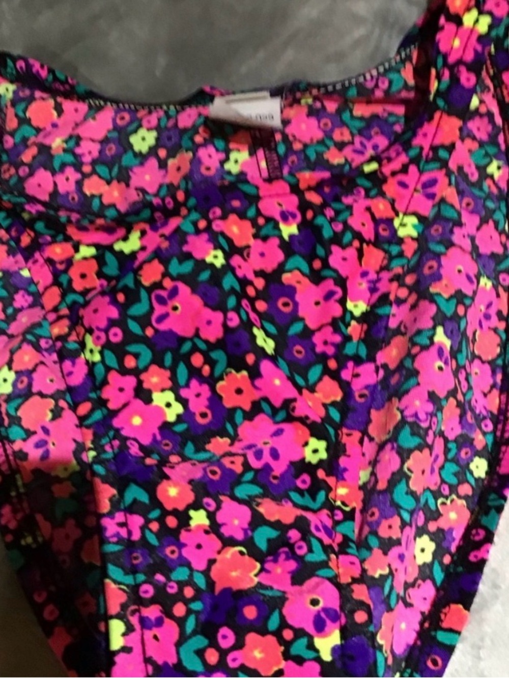 Victoria’s Secret 1990s Floral Neon Highcut Swim Bottoms